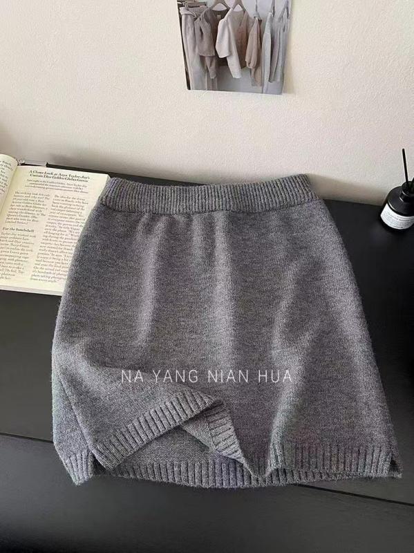 Pletene wrap suknja, kratka, od spandeksa, blaga elastičnost