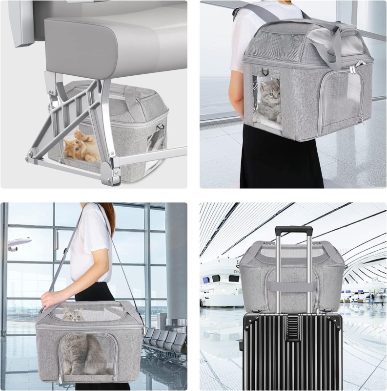 Torba za mačke 35L, Oxford materijal, prijenosna, odvojiva, prozračna
