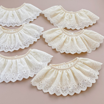 Nooibaby nyálkendő géz anyagból, csipkés szegéllyel, 95% pamut, lányoknak, 0–6 év