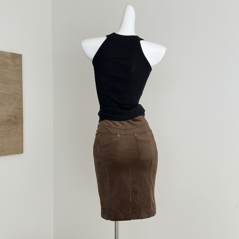 Bodycon midi suknja — mješavina pamuka i poliestera sa spandeksom, blaga elastičnost