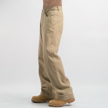 Blugi – drepti, talie medie, țesătură de bumbac, fermoar, lavabili