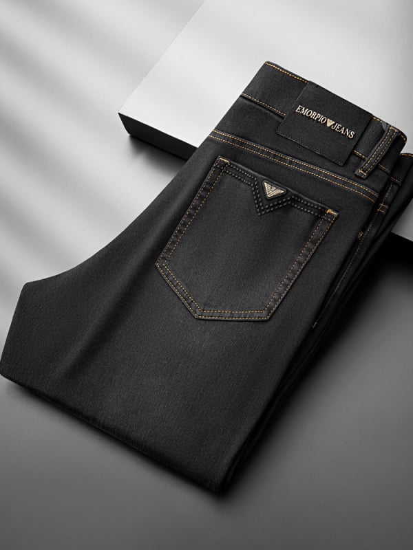 Traperice ravnog kroja, slim fit, srednja visina struka, kopčanje sprijeda, Lyocell-pamučna smjesa
