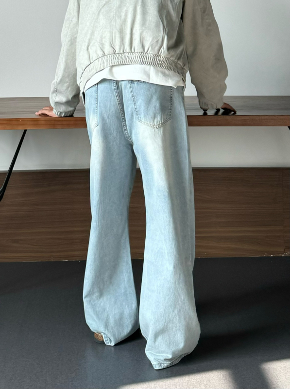 Muške traperice ravnog kroja, denim, pamuk 70,6%, srednji struk, zip zatvarač