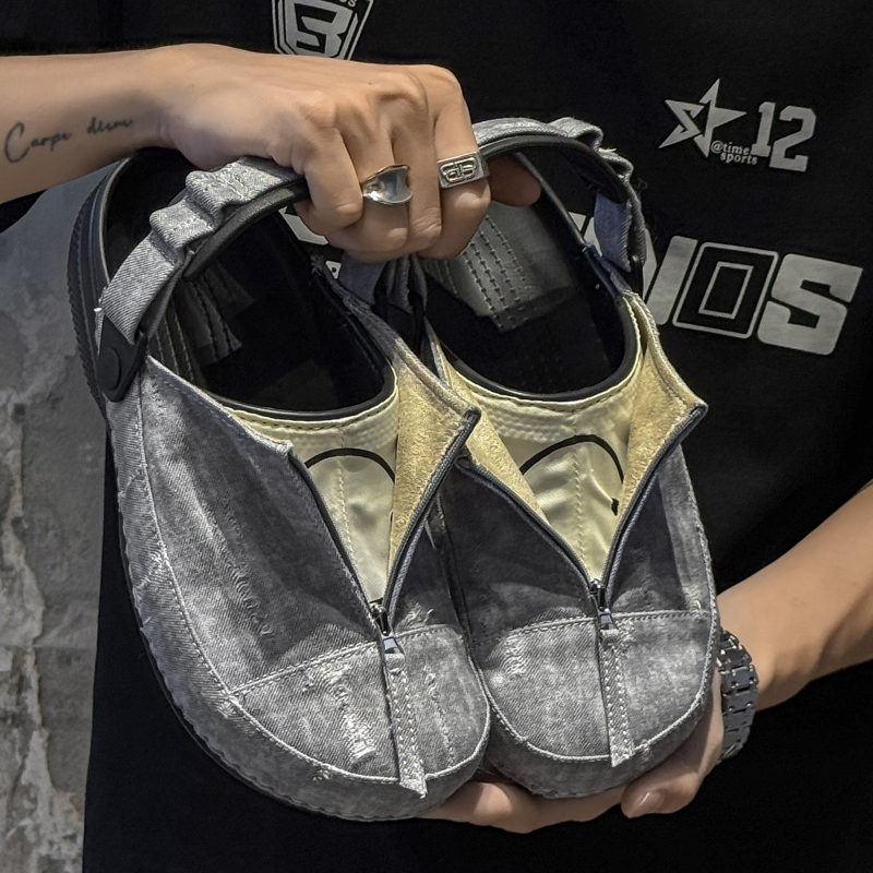 Muške Slip-On papuče s zatvorenim prstom, mrežasti gornji dio, EVA đon, casual