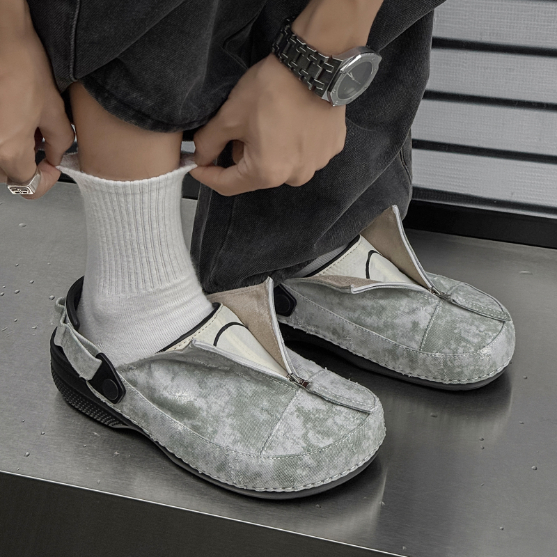 Muške Slip-On papuče s zatvorenim prstom, mrežasti gornji dio, EVA đon, casual