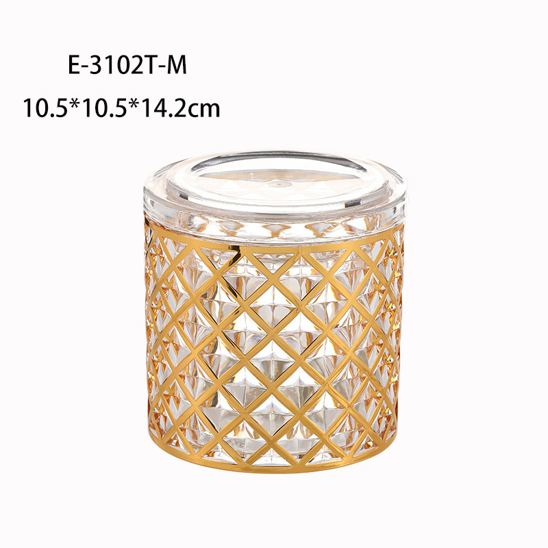 Akrilna okrugla posuda za skladištenje, 800–1000 ml, prehrambena kvaliteta, prilagodljiv logotip