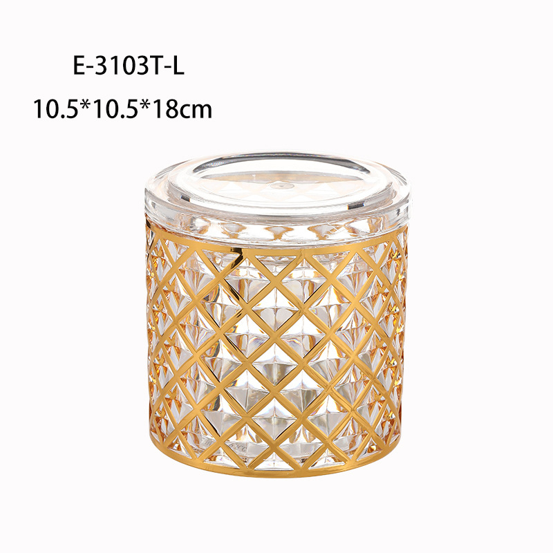 Akrilna okrugla posuda za skladištenje, 800–1000 ml, prehrambena kvaliteta, prilagodljiv logotip