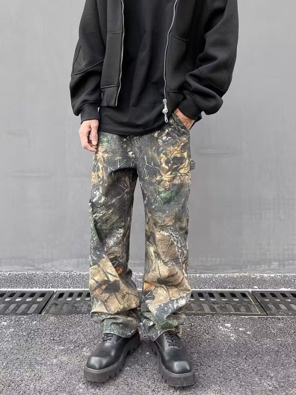 Blugi în stil coreean, drepti, talie medie, denim din bumbac 75%, decor la buzunare, lavabili