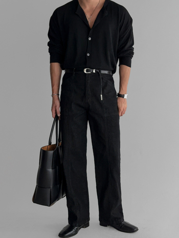 Blugi de bărbați drepti, talie medie, fermoar, 97% bumbac 3% elastan