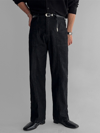 Blugi de bărbați drepti, talie medie, fermoar, 97% bumbac 3% elastan