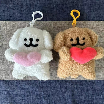 Plišan privjesak za ključeve Pa Pa Dog, prilagodljiv, karikatura-psić, napunjen PP pamukom