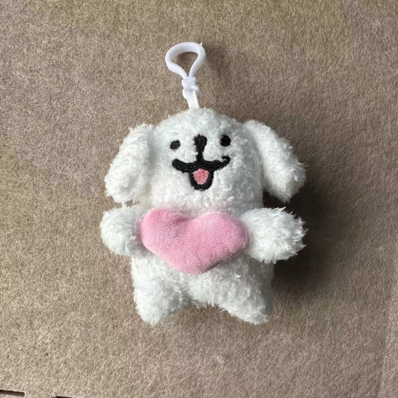 Plišan privjesak za ključeve Pa Pa Dog, prilagodljiv, karikatura-psić, napunjen PP pamukom