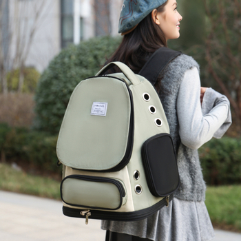 Rucsac pentru animale de companie (pisici și câini), nylon, capacitate medie, model solid, origine Hebei