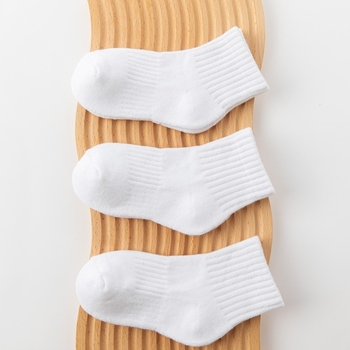 Șosete pentru copii din bumbac gros, terry, cu interior periat, lungime medie, uni
