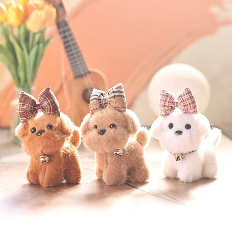 Plišano štene privjesak za torbu - ključić, kratki pliš, PP pamuk punjenje, marka Prayer bear