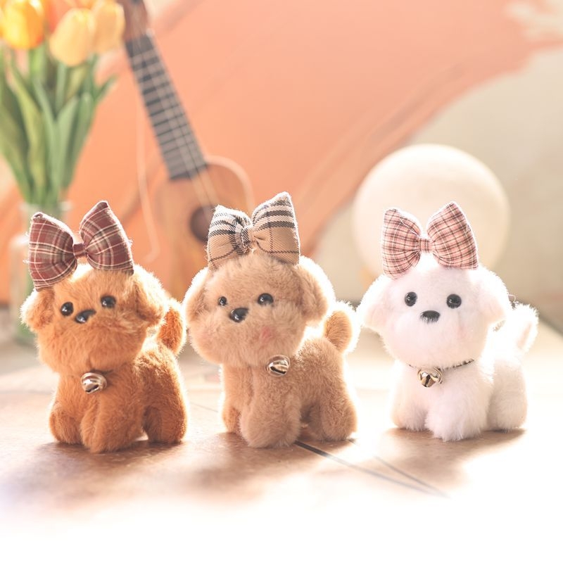 Plišano štene privjesak za torbu - ključić, kratki pliš, PP pamuk punjenje, marka Prayer bear