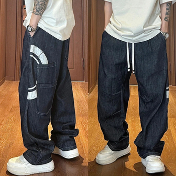 Traperice – ravne nogavice, srednje visoki struk, otisak s više džepova, ručno crtani dizajn na Modal-polyester tkanini, mikroelastičnost