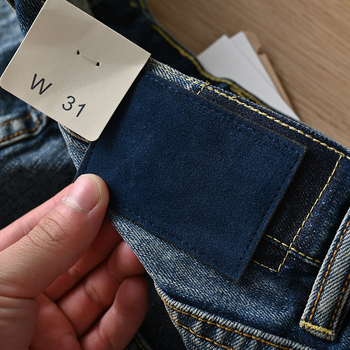 Traperice, ravni kroj, visok struk, 15 oz pamuk denim, 99% pamuk, oprane, Ami Khaji Basic