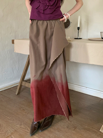 Fustă midi oversized din bumbac cu imprimare – stil retro literatură și artă, primăvara 2023