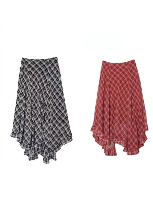 Suknja Type A s 3D učinkom, digitalni ispis na Chenille tkanini, duga suknja