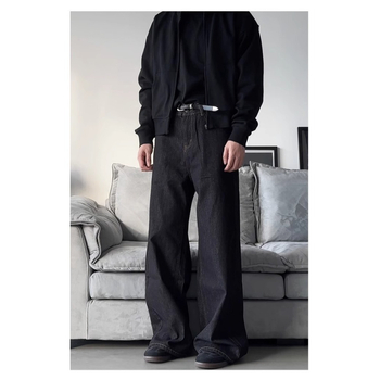 Unisex traperice ravnog kroja s pranjem, srednji struk, denim s 75-95% poliester, zimi