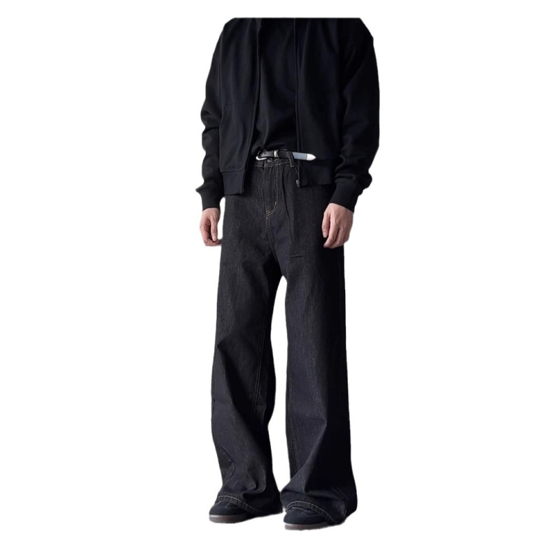 Unisex traperice ravnog kroja s pranjem, srednji struk, denim s 75-95% poliester, zimi
