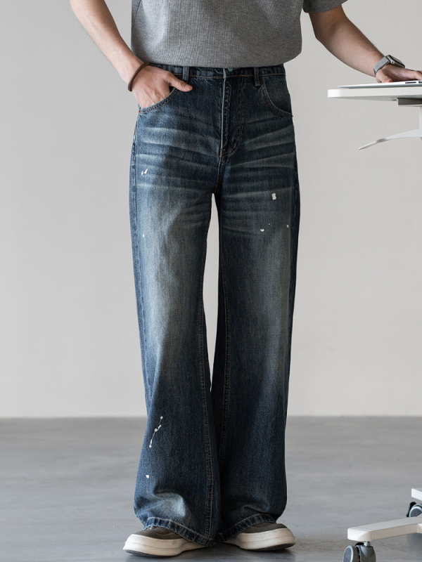 Traperice s ravnim krojem, srednji pojas, zip, pamučni rastezljivi denim, 100% pamuk