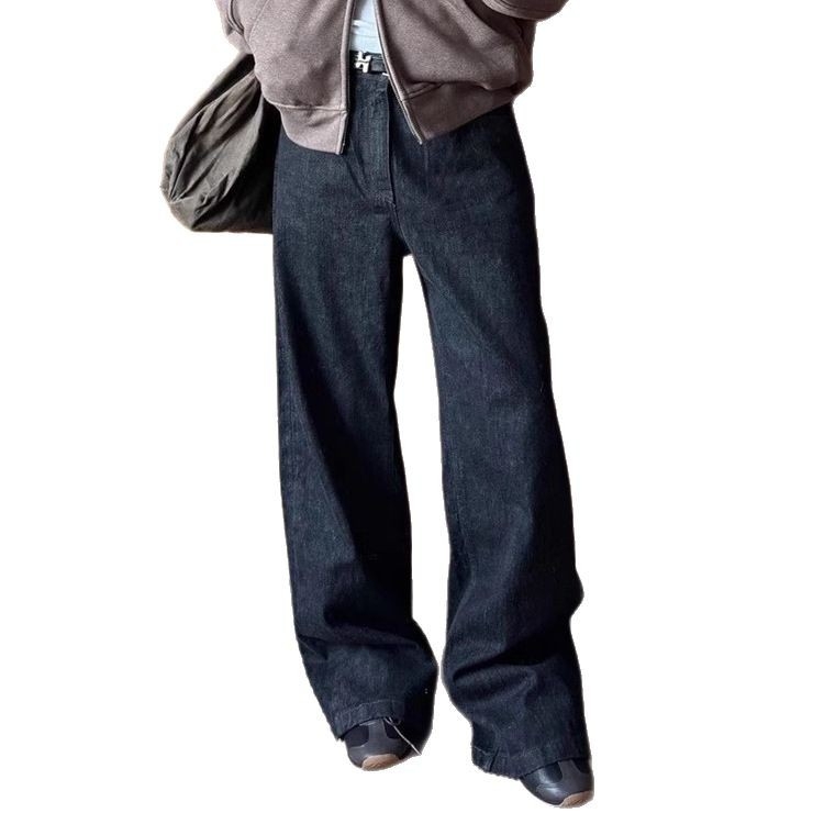Traperice - američki retro denim, ravnog kroja, srednji struk, 70% poliestera