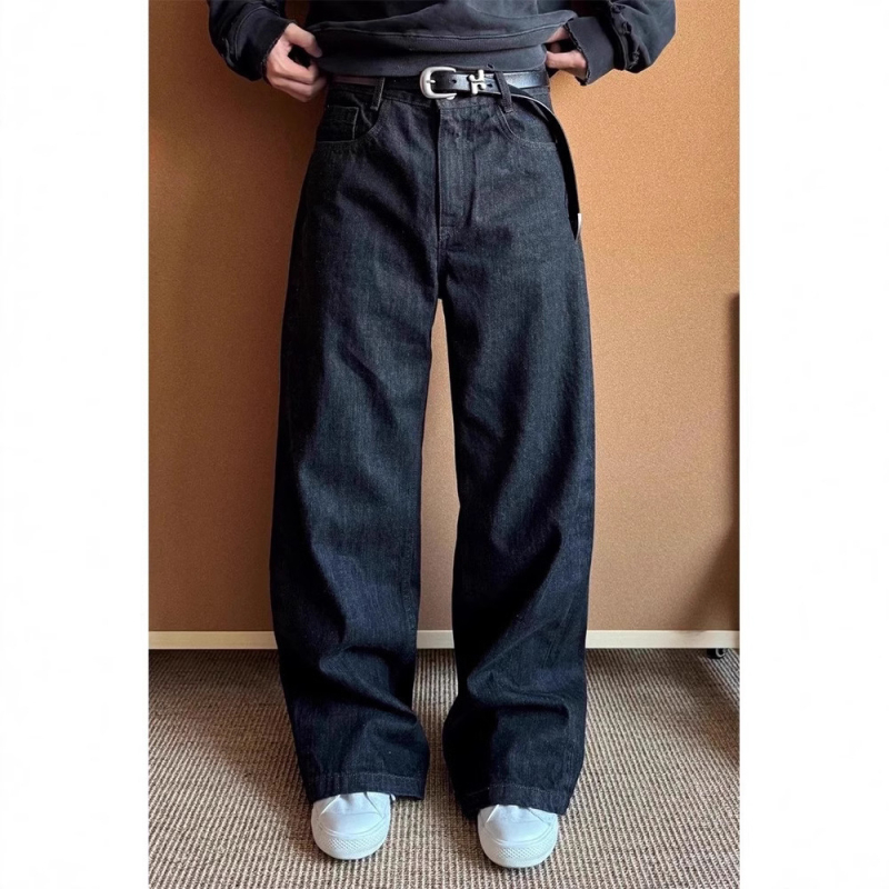 Traperice - američki retro denim, ravnog kroja, srednji struk, 70% poliestera