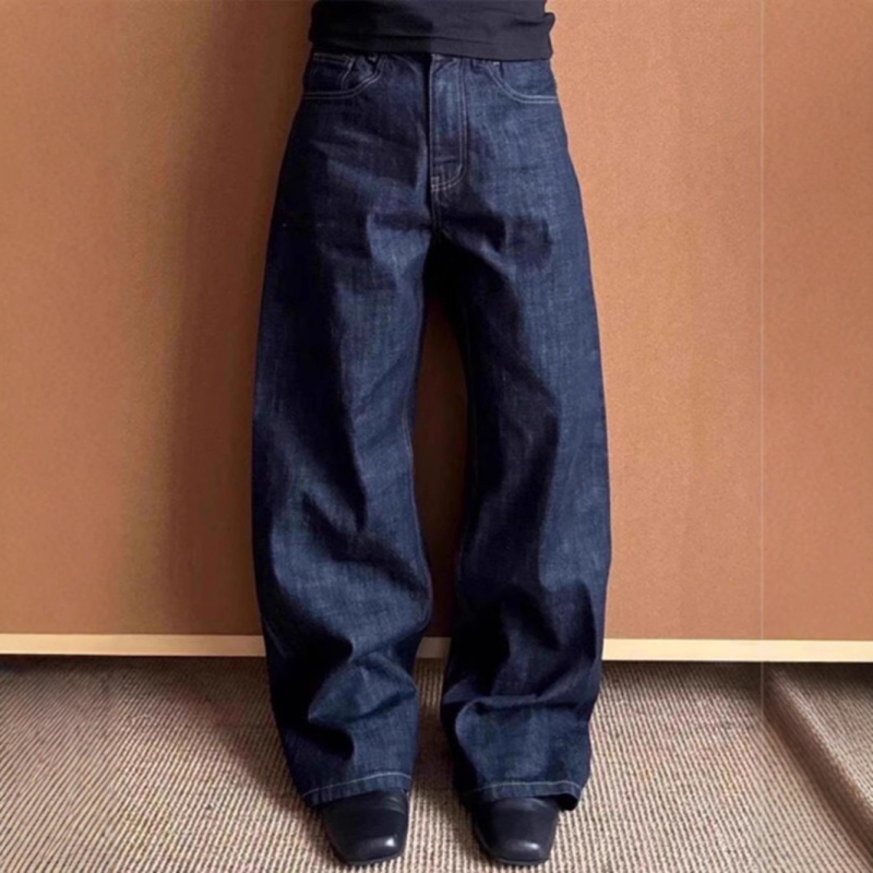 Traperice - američki retro denim, ravnog kroja, srednji struk, 70% poliestera