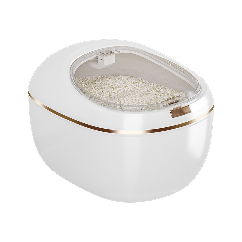 Spremnik za skladištenje riže — prehrambene kvalitete, zatvoren, otporan na vlagu i štetočine, PP plastika, kapacitet 9–10 L