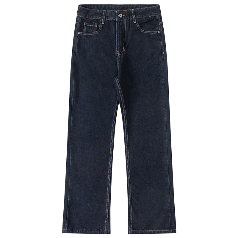 Muške traperice, opuštenog ravnog kroja, srednji obim struka, zip, pamuk denim s pranjem vodom
