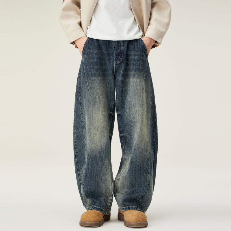 Džins hlače ravnih nogavica, srednji pojas, zatvarač, pamuk-denim 82,7%