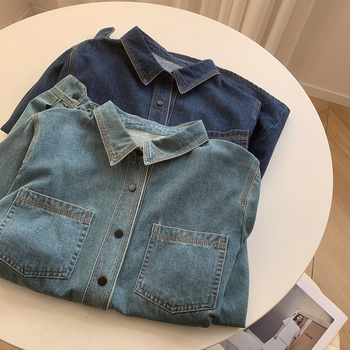 Pamut ing galléros reverrel, hosszú ujjú, egyenes szabás, őszi 2024