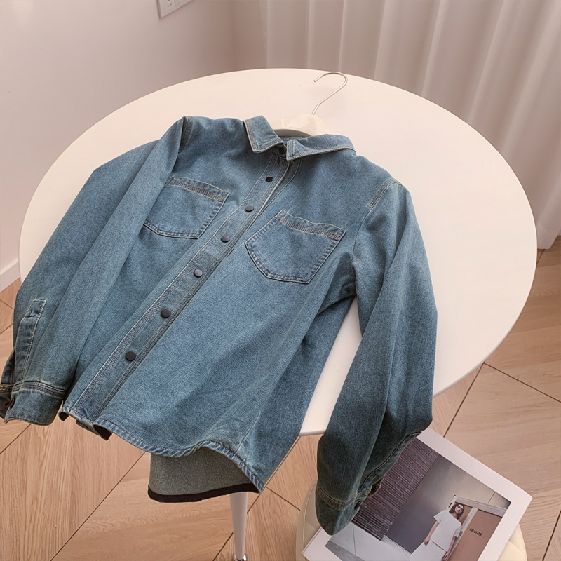 Pamut ing galléros reverrel, hosszú ujjú, egyenes szabás, őszi 2024