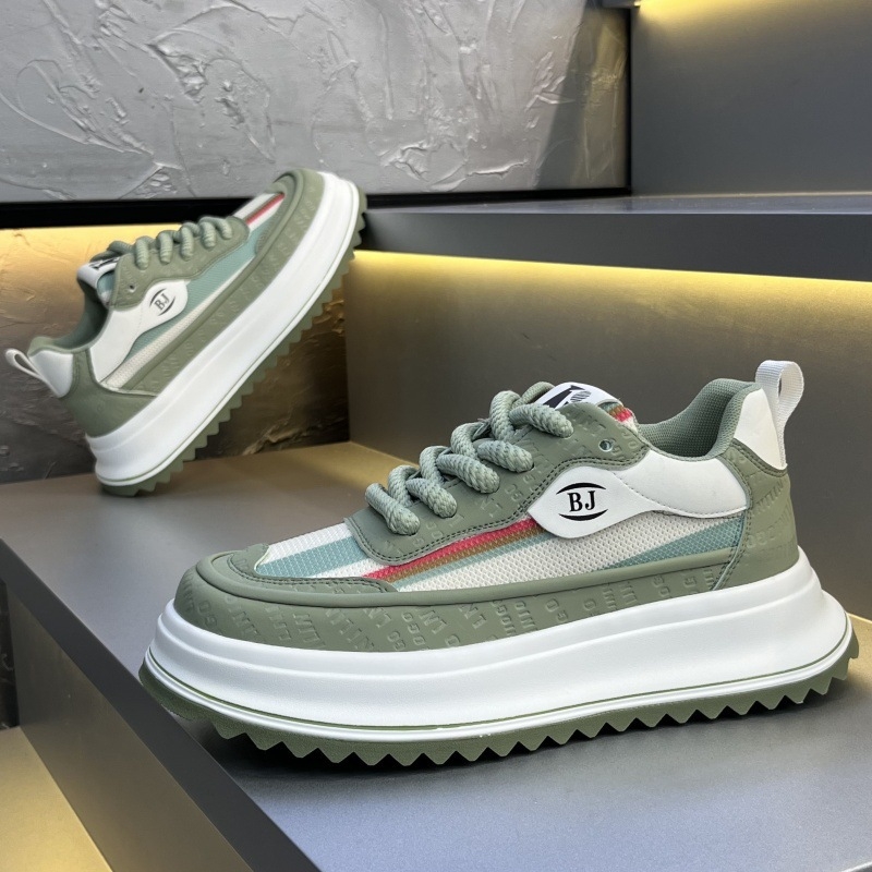 Muške ljetne casual tenisice s gornjim dijelom od kože i tekstila, mekana potplata, dad shoes stil – ljeto 2025