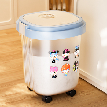 Skladišna posuda za rižu s kotačićima, hermetički zatvorena, otporna na vlagu i insekte, praćenje datuma, kapacitet 10 l i više, ABS plastika