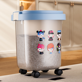 Skladišna posuda za rižu s kotačićima, hermetički zatvorena, otporna na vlagu i insekte, praćenje datuma, kapacitet 10 l i više, ABS plastika