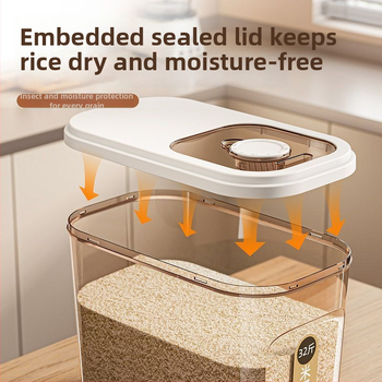Kutija za skladištenje riže, zatvorena, otporna na vlagu, repelent protiv insekata, kapacitet 10 L, PP plast
