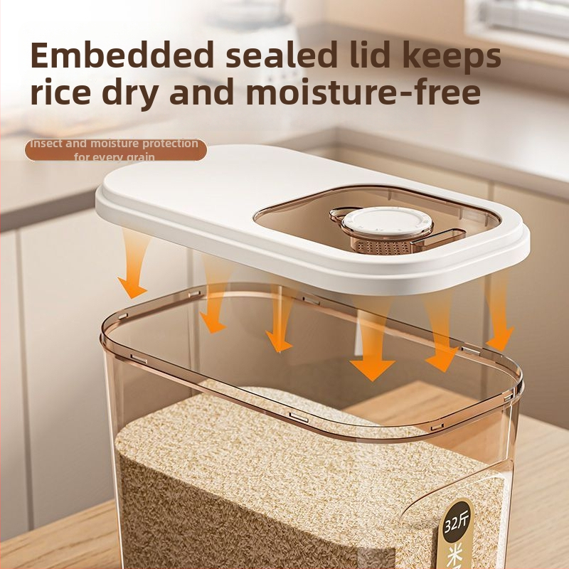 Kutija za skladištenje riže, zatvorena, otporna na vlagu, repelent protiv insekata, kapacitet 10 L, PP plast