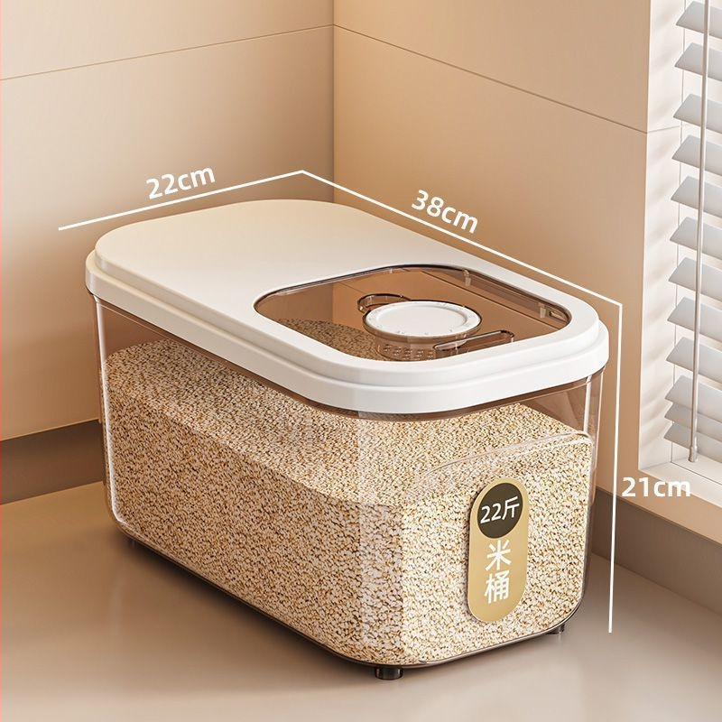 Kutija za skladištenje riže, zatvorena, otporna na vlagu, repelent protiv insekata, kapacitet 10 L, PP plast
