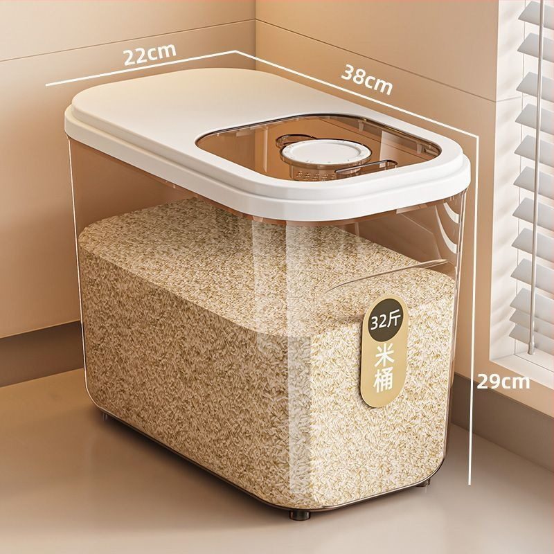 Kutija za skladištenje riže, zatvorena, otporna na vlagu, repelent protiv insekata, kapacitet 10 L, PP plast