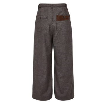 Široke hlače s detaljem zatvarača, pamuk–poliesterska smjesa, 100% poliester, duljina do poda