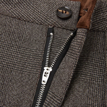 Široke hlače s detaljem zatvarača, pamuk–poliesterska smjesa, 100% poliester, duljina do poda