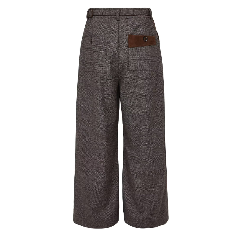 Široke hlače s detaljem zatvarača, pamuk–poliesterska smjesa, 100% poliester, duljina do poda