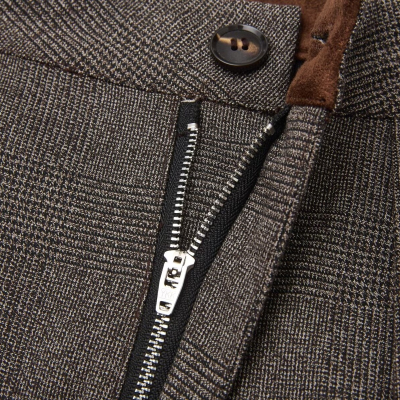 Široke hlače s detaljem zatvarača, pamuk–poliesterska smjesa, 100% poliester, duljina do poda