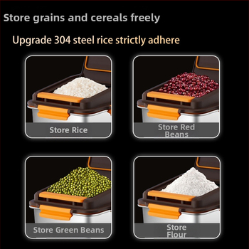 Kutija za skladištenje riže; 304 nehrđajući čelik; otporan na vlagu; zaštita od štetnika (Zapremina 9–10 L)