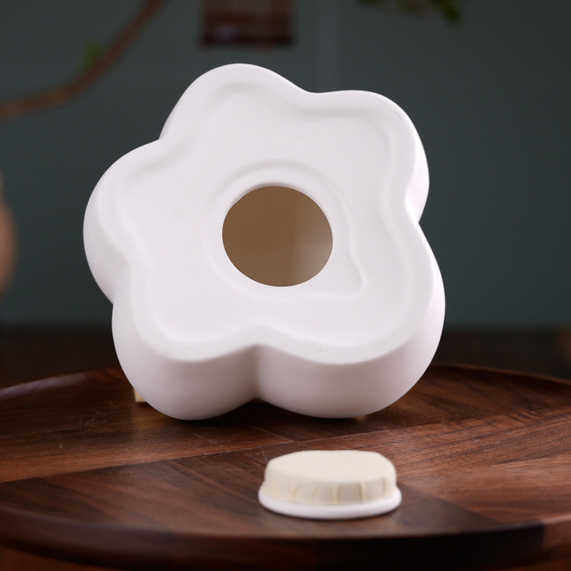 Recipient ceramic pentru ceai cu amprente de lăbuțe de pisică, capac sigilat, logo imprimat, stil modern minimalist