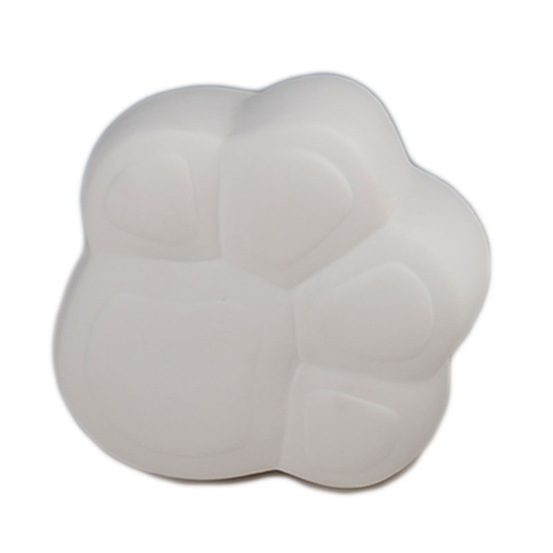 Recipient ceramic pentru ceai cu amprente de lăbuțe de pisică, capac sigilat, logo imprimat, stil modern minimalist