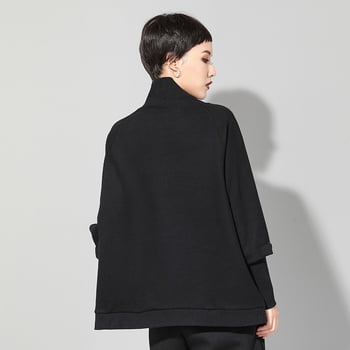 Ženska majica sa zipom, pamuk-nylon smjesa, raglan rukavi, stojeći ovratnik, udoban kroj